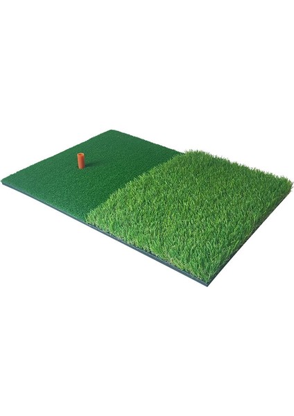 Golf Uygulama Mat Yapay Çim Naylon Çim Kauçuk Tee Backyard Dış Mekan Golf Mat Dayanıklı Eğitim Ped 40X60CM (Yurt Dışından)