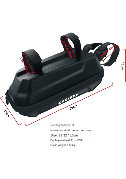 Elektrikli Scooter Ön Torba Su Geçirmez Eva Sert Kabuk Torbaları Yansıtıcı Gidon Asılı Torba Depolama Çantası 3l (Yurt Dışından) indirimleri