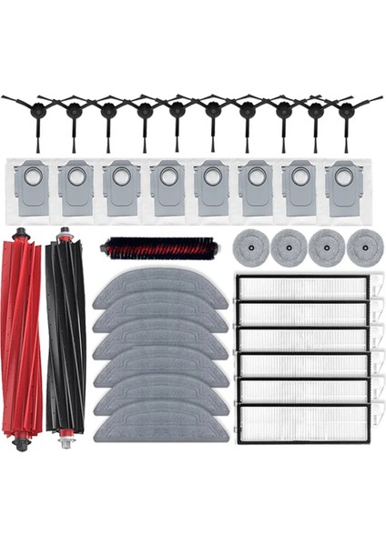 Roborock S8 Maxv Ultra, S8 Max Ultra, G20S Yedek Parçalar Ana Yan Fırça Hepa Filtre Mop Bez Torbaları (Yurt Dışından)