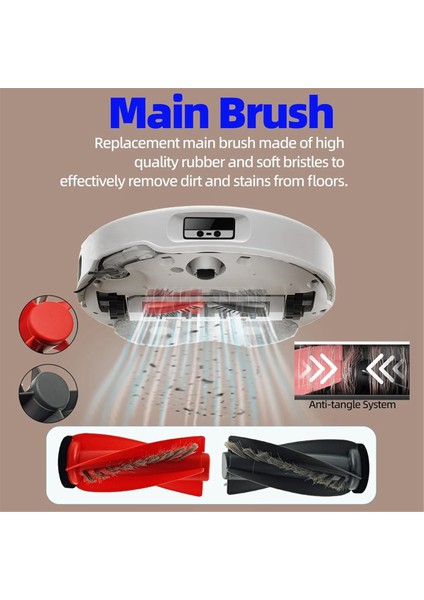 Roborock Qrevo CURV/P20 Pro Robot Vakum Temizleyici Çift Yan Fırçalar Hepa Filtreleri Mop Pad Toz Çanta (Yurt Dışından) fırsatları