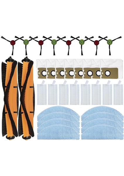 Lydsto G2 / G2D Robot Vakum Değiştirme Ana Yan Fırça Hepa Filtre Mop Pad Toz Çanta Yedek Parçalar Aksesuarları, 34PCS (Yurt Dışından)