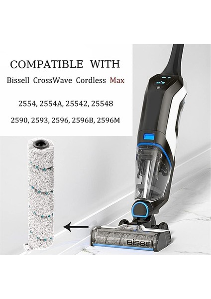 Bissell Crosswave Için Yedek Parçalar Kablosuz Max 2554 2590 2593 2596 Serisi Vakum Fırça Rulosu+Pet Fırça Rulosu+Filtreler (Yurt Dışından) fiyatları