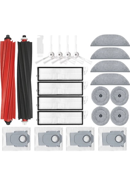 Ana Yan Fırça Hepa Filtre Paspas Bezi Toz Torbası Roborock S8 Maxv Ultra Robotik Vakum Süpürge Aksesuarları (Yurt Dışından)
