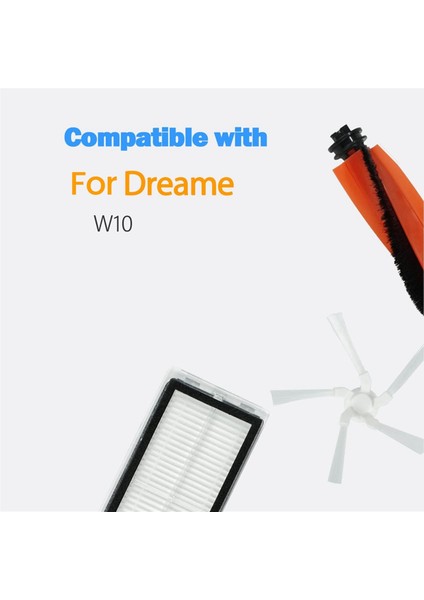 Aksesuarlar Dream W10 Robot Vakum Kitleri Yedek Parçalar Ana Yan Fırça Hepa Filtre (Yurt Dışından) modelleri