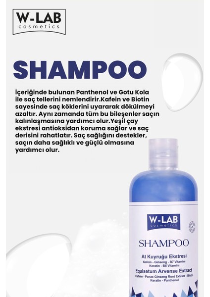 At Kuyruğu Ekstresi Onarıcı Şampuan 500 ml – Doğal Bitki Özlü, Parlak ve Sağlıklı Saçlar İçin, Tüm Saç Tiplerine Uygun