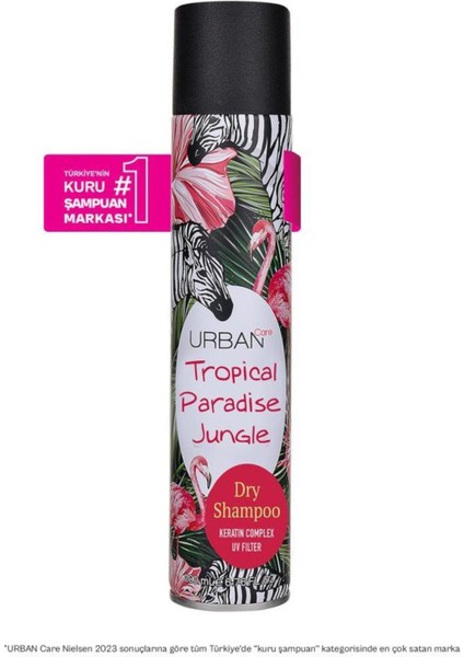Tropical Paradise Jungle Kuru Şampuan 200 ml – Parabensiz Bitkisel Formül, Canlandırıcı Etki, Tüm Saç Tipleri için indirimleri