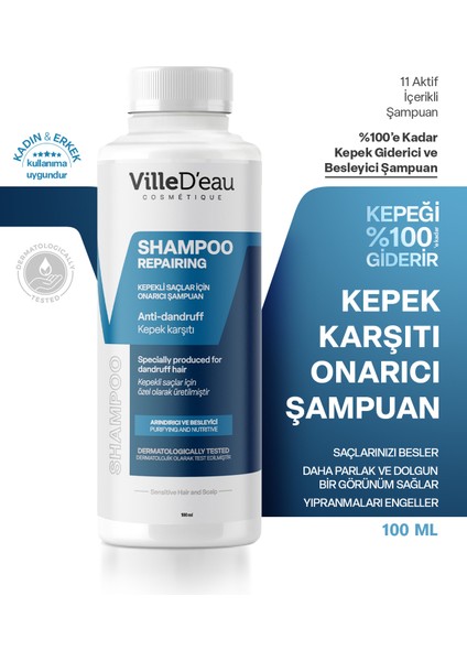Kepekli Saçlar İçin Onarıcı ve Besleyici Vegan Şampuan 100 ml – Arındırıcı Kepek Karşıtı Formül fırsatları