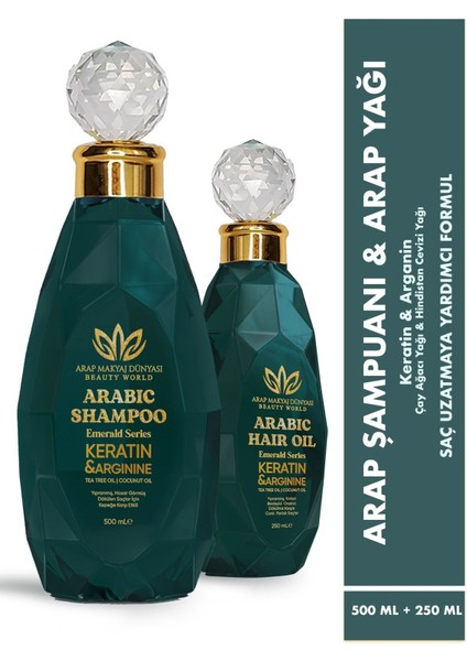 Arap Yağı ve Şampuan Seti – Saç Uzatma, Onarım ve Nemlendirme İçin Bitkisel Bakım, Dökülme Karşıtı 250 ml + 500 ml indirimleri