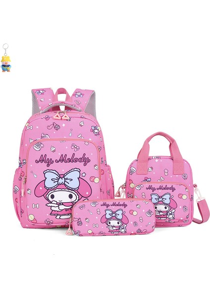 Üç Parçalı Çocuk Sırt Çantası Kız Öğrenci Okul Çantası Kt Kedi Sırt Çantası Karikatür Sırt Çantası Sevimli Sırt (Yurt Dışından)