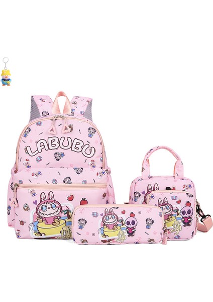 Karikatür Okulçantası Dört Parçalıçocuk Sırtçantası Sevimliöğrenci Okulçantası Büyük Kapasiteli Erkek ve Kız Sırtçantası (Yurt Dışından)