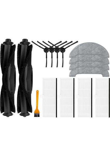 Ana Fırça Yan Fırça Hepa Filtre Mop Rag Airrobo T10+ Robot Vakum Süpürge Yedek Yedek Parçalar Aksesuarlar (Yurt Dışından)