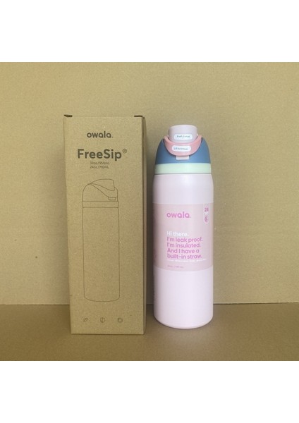 Owala Vakumlu 32OZ Spor Su Şişesi Yalıtımlı Kupa Açık Taşınabilir Pipetli Kupa (Yurt Dışından)