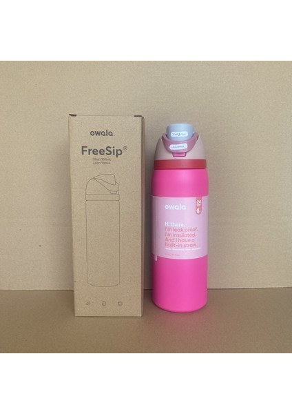 Owala Vakumlu 32OZ Spor Su Şişesi Yalıtımlı Kupa Açık Taşınabilir Pipetli Kupa (Yurt Dışından)