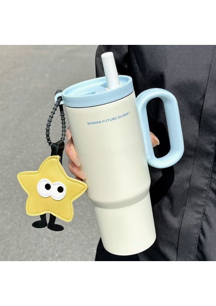 Yalıtım Kupası Araba Büyük Kapasiteli Pipetli Kupa (Yurt Dışından)