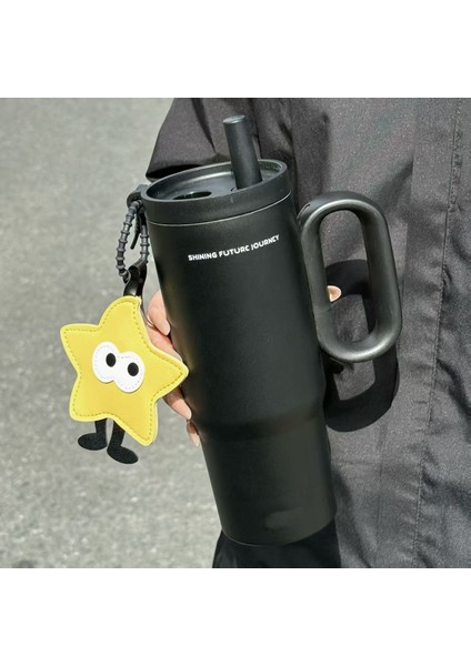 Yalıtım Kupası Araba Büyük Kapasiteli Pipetli Kupa (Yurt Dışından)