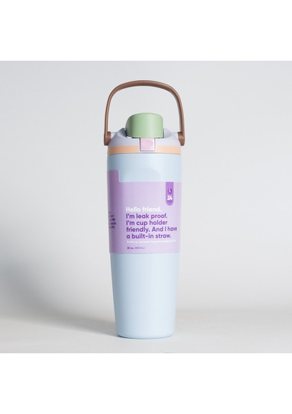 Owala Büyük Kapasiteli 30OZ Elde Taşınabilir Meyve Kupa Çift Katmanlı Izoleli Bardaklar (Yurt Dışından)