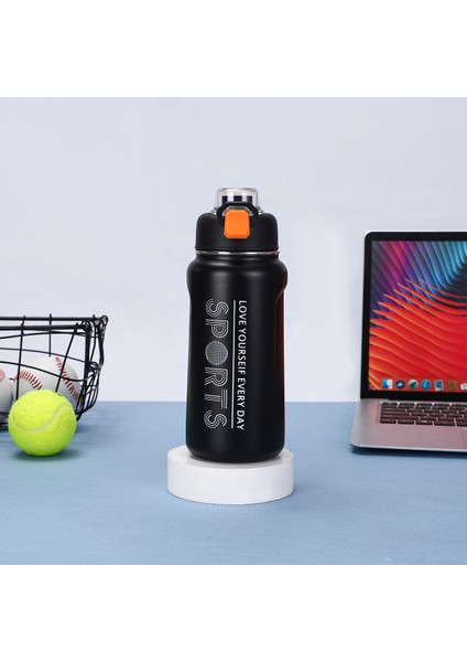 Spor Su Şişesi Büyük Kapasiteli Çift Katmanlı Yalıtım Kabı Sızdırmaz Sızdırmaz Düşmeye Dalı Pipetli Daklar (Yurt Dışından)