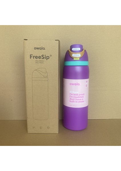 Owala Vakumlu 32OZ Spor Su Şişesi Yalıtımlı Kupa Açık Taşınabilir Pipetli Kupa (Yurt Dışından)