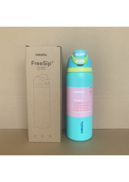 Owala Vakumlu 32OZ Spor Su Şişesi Yalıtımlı Kupa Açık Taşınabilir Pipetli Kupa (Yurt Dışından)