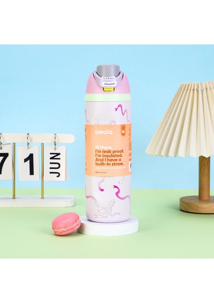 24OZ Spor Kupa Açık Taşınabilir Saman Yalıtımlı Kupa (Yurt Dışından)