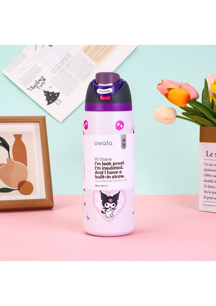 Oh Wala Yalıtımlı Dak 32OZ Büyük Kapasiteli Pipetli Spor Su Şişesi (Yurt Dışından)