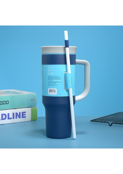 Owala Çift Katmanlı Vakum Yalıtımlı Kupa 40OZ Araba Kupa Açık Taşınabilir Hasır Kupa (Yurt Dışından)
