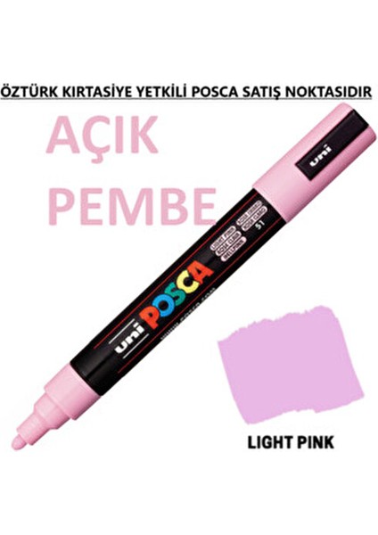 Pc-5m Açık Pembe Marker Kalem 1 Adet 1.8-2.5 Mm Sanat Çalışmaları İçin