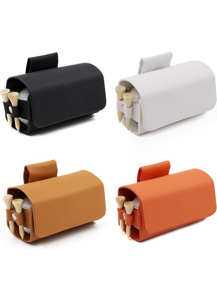 Golf Top Torbası Taşınabilir Bel Depolama Çanta Pu Deri 2 Pcs Golf Topları ve 4 Golf Tees Çanta Turuncu (Yurt Dışından) fiyatları