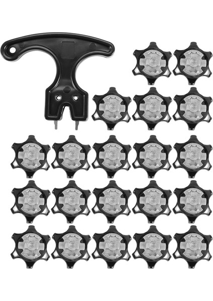 Kolay Yedek Sivri Uçlar Golf Ayakkabıları Siyah 20+1pcs, Evrensel Önleyici Golf Ayakkabıları, Başak Anahtar Pimi Ayakkabılar Sökücü (Yurt Dışından) fiyatları