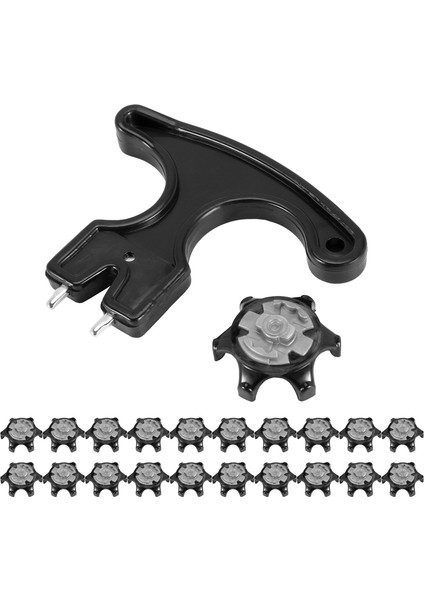 Kolay Yedek Sivri Uçlar Golf Ayakkabıları Siyah 20+1pcs, Evrensel Önleyici Golf Ayakkabıları, Başak Anahtar Pimi Ayakkabılar Sökücü (Yurt Dışından) fırsatları