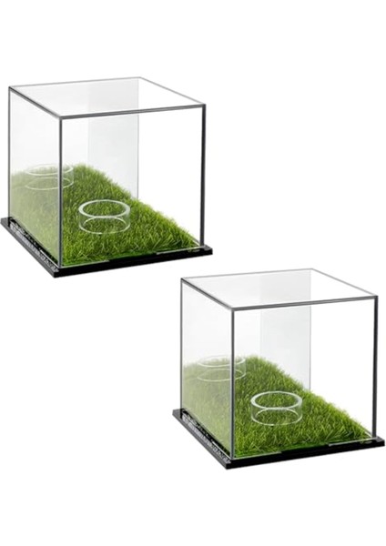 Golf Ekran Kutusu Akrilik Golf Stand Şeffaf Ekran Kutusu Yeşil Taban ile Kare Ekran Kutusu (Yurt Dışından)