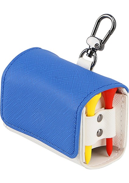 Golf Top Çanta Torbası Renk Bloklu Golf Tees Çanta Torbası Tutucu Manyetik Metal Asma 2 Golf Topları Mavi (Yurt Dışından)
