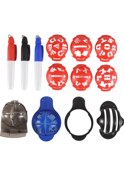 Golf Topu Işaretçisi, Renk Hattı Işaretleri Kalemleri, Üçlü Pist Plastik Golf Topu Işaretleme Hizalama Aracı Kiti, Kırmızı (Yurt Dışından) fiyatları