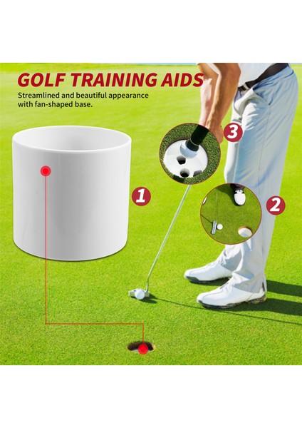 2,7 cm Diyafram Açık Golf Eğitimi Bayrak Deliği Kupası Golf Eğitim Yardımları Üç Delikli Beyaz Plastik Golf Deliği Kupası (Yurt Dışından) indirimleri