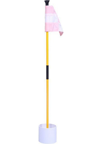 Pembe ve Beyaz Golf Yeşil Bayrak, Renkli Iki Kalıcı Damalı Yeşil Hedef Delik Kupa Bayrak Pilesi, Golf Malzemeleri (Yurt Dışından)