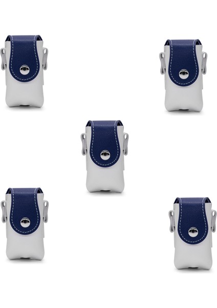 Mavi+Beyaz Golf Çantası, Taşınabilir Mini Golf Koruyucu Çanta, Pu Deri Top Kutusu Çantası (Yurt Dışından)