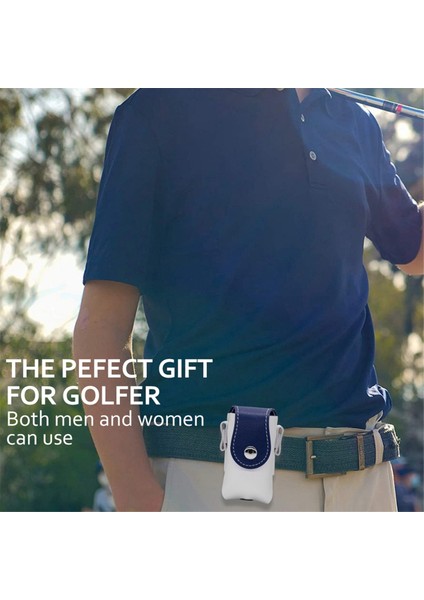 Mavi+Beyaz Golf Çantası, Taşınabilir Mini Golf Koruyucu Çanta, Pu Deri Top Kutusu Çantası (Yurt Dışından) fırsatları