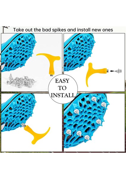Parça Ayakkabıları Için Paslanmaz Çelik Sivri Uçlar, Buz Için Yedek Sivri Uçlar Çelik Piramit Sivri Uçları Yürüyüş Için, Yüksek Atlama (Yurt Dışından) modelleri