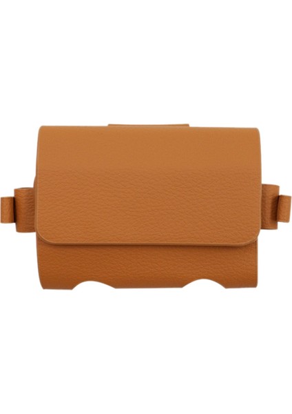 Golf Top Torbası Taşınabilir Bel Depolama Torbası Pu 2 Adet Golf Topları ve 4 Golf Tees Çantası Kahverengi (Yurt Dışından)