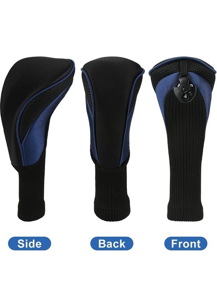 3pcs Golf Club Başlıca Fairway Woods Sürücü Hibritleri, Uzun Boyun Mesh Golf Kulübü Headkovers Seti (Yurt Dışından) fırsatları