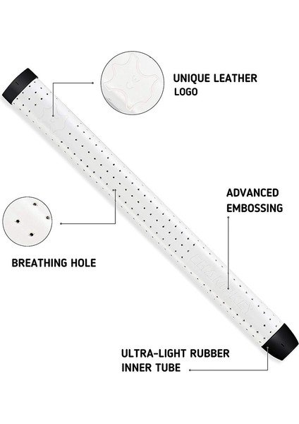 Golf Kavrama Saf El Yapımı Deri Malzeme Standart Golf Kulübü Tutamak Putter Tutamak-Siyah (Yurt Dışından) fiyatları