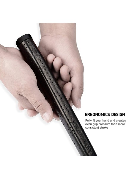 Golf Kavrama Saf El Yapımı Deri Malzeme Standart Golf Kulübü Tutamak Putter Tutamak-Siyah (Yurt Dışından) modelleri