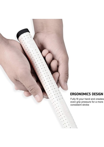 Golf Kavrama Saf El Yapımı Deri Malzeme Standart Golf Kulübü Tutamak Putter Tutamak-Siyah (Yurt Dışından) indirimleri