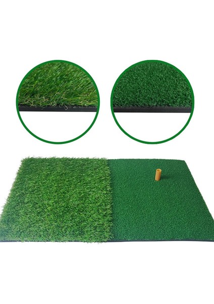 Golf Uygulama Mat Yapay Çim Naylon Çim Kauçuk Tee Backyard Dış Mekan Golf Mat Dayanıklı Eğitim Ped 40X60CM (Yurt Dışından) modelleri