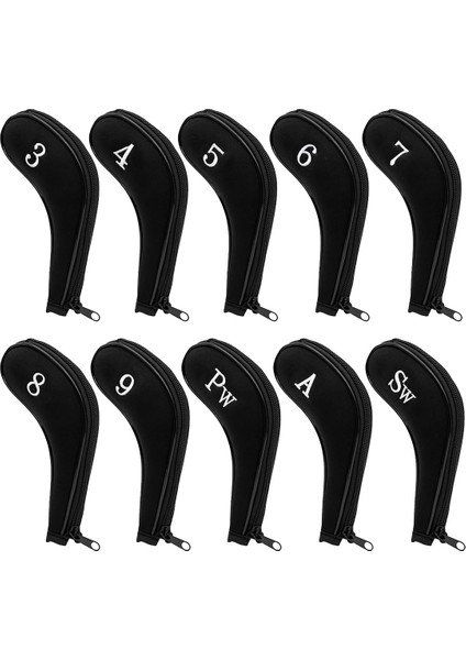10PCS Zipper Golf Kulübü Demir Kafa Kapakları Golf Demir Headcovers Için Demir Seti Için Golf Kulübü Kafa Kapakları (Yurt Dışından) indirimleri