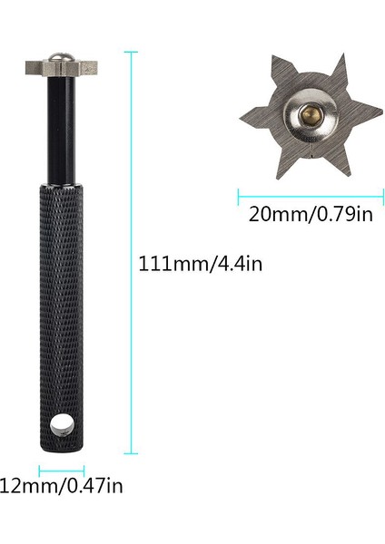 Golf Hex Temizleme Aracı Golf Groove Vinülçisi Optimal Backspin Siyahı Için 6 Kesici ile (Yurt Dışından) fırsatları