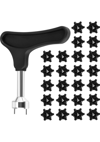 25PCS Değiştirilmesi Kolay Saplamalar, Evrensel Önleyici Golf Ayakkabıları, Golf Spike Anahtarı ile Iki Pinli Ayakkabı Sökücü Değiştirme (Yurt Dışından) modelleri