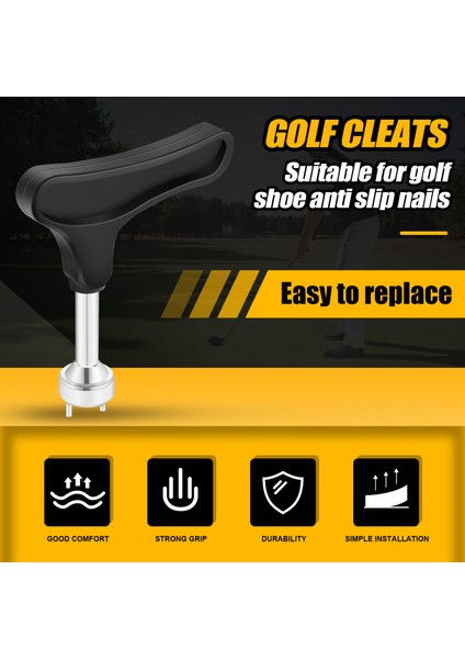 25PCS Değiştirilmesi Kolay Saplamalar, Evrensel Önleyici Golf Ayakkabıları, Golf Spike Anahtarı ile Iki Pinli Ayakkabı Sökücü Değiştirme (Yurt Dışından) fırsatları