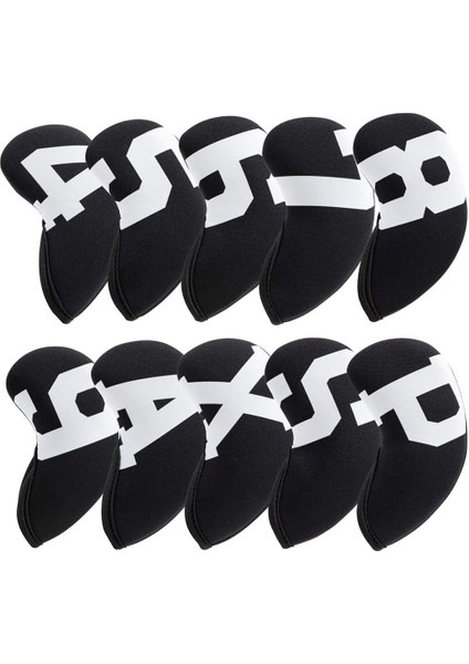 Golf Demir Kapakları, Neopren Golf Demir Kapakları Seti, Iron Club Için Golf Club Head Kapakları Tüm Markalara Fit Golf Iron Cover, A (Yurt Dışından)