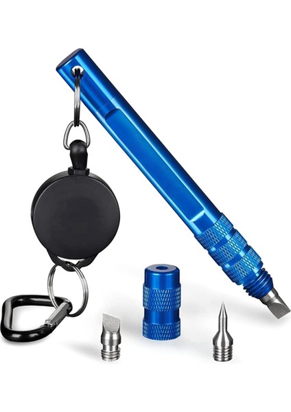 Golf Club Groove Bileme 3-1 Arada Golf Kulübü Temizleme Aracı Değiştirilebilir Kafalar ve Geri Çekilebilir Karabin (Yurt Dışından)